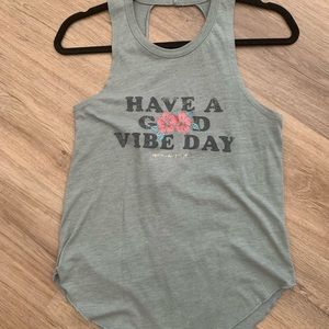 Green “Have A Good Vibe Down” 🌺 Tank